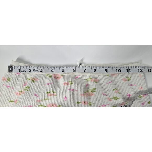 Vintage Sears Girls XL Waffle Knit Thermal Pants Longjohn Baselayer Ditsy Floral - Picture 3 of 6